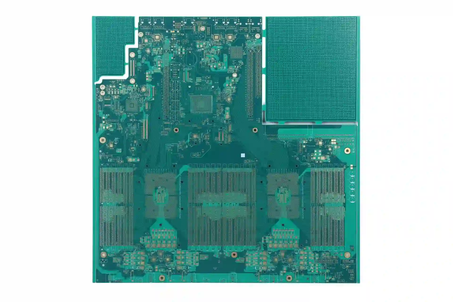 Fabrico HDI PCB com vias preenchidos e capeados para escape routing BGA de passo fino