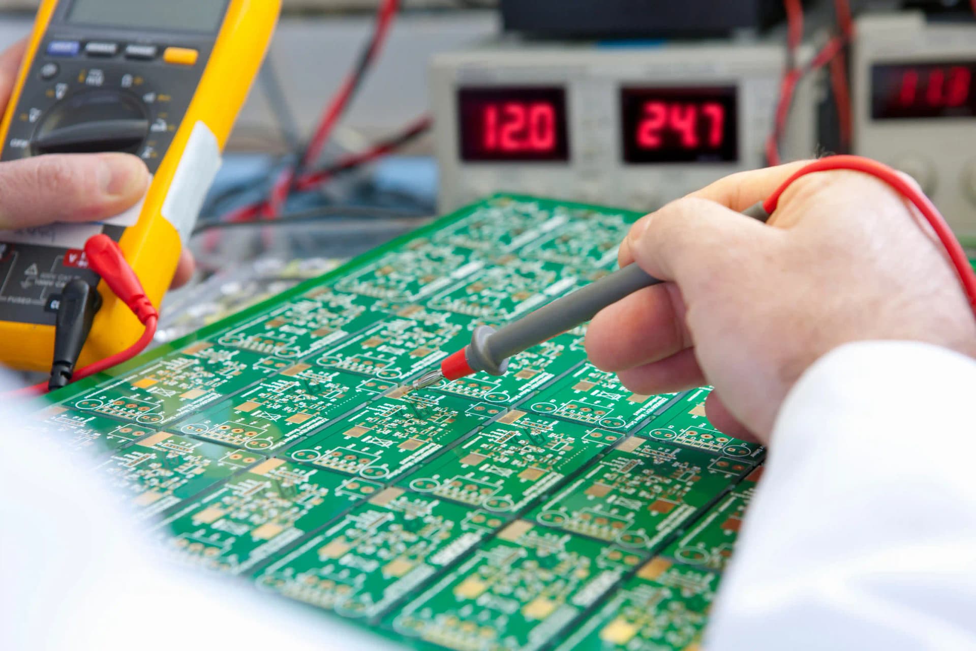 Teste elétrico e programação funcional de PCBA com microcontrolador